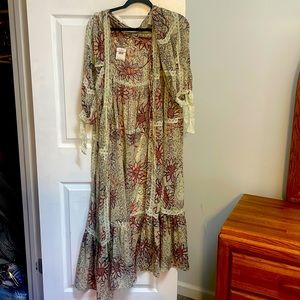 Free people NWT long dress cover up